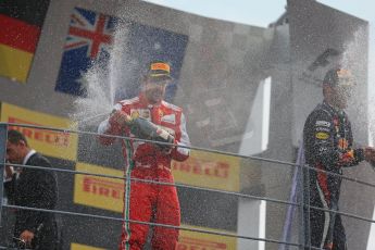 World © Octane Photographic Ltd. F1 Italian GP - Monza, Sunday 8th September 2013 - Podium. Scuderia Ferrari F138 - Fernando Alonso celebrates. Digital Ref :