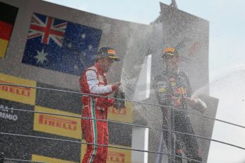 World © Octane Photographic Ltd. F1 Italian GP - Monza, Sunday 8th September 2013 - Podium. Scuderia Ferrari F138 - Fernando Alonso celebrates. Digital Ref :
