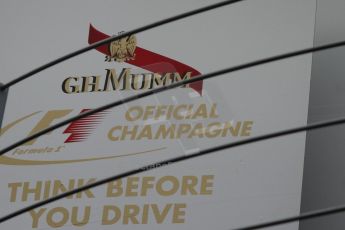 World © Octane Photographic Ltd. F1 Italian GP - Monza, Sunday 8th September 2013 - Race Preparation. Official Champagne Supplier, G.H.Mumm. Digital Ref : 0824cb7d6129