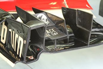 World © Octane Photographic Ltd. F1 Italian GP - Monza, Sunday 8th September 2013 - Race Preparation. Lotus F1 Team E21 front wing - Kimi Raikkonen. Digital Ref : 0824cb7d6140