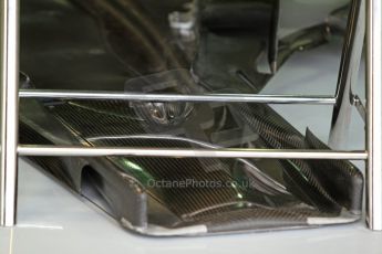 World © Octane Photographic Ltd. F1 Italian GP - Monza, Sunday 8th September 2013 - Race Preparation. Mercedes AMG Petronas F1 W04 front floor detail - Nico Rosberg. Digital Ref : 0824cb7d6143