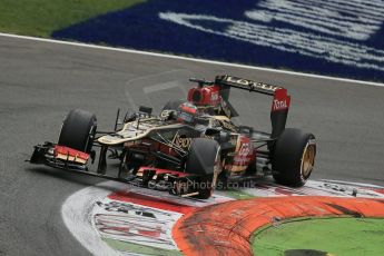 World © Octane Photographic Ltd. F1 Italian GP - Monza, Sunday 8th September 2013 - Race. Lotus F1 Team E21 - Kimi Raikkonen. Digital Ref : 0824lw1d6194