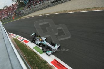 World © Octane Photographic Ltd. F1 Italian GP - Monza, Sunday 8th September 2013 - Race. Mercedes AMG Petronas F1 W04 – Lewis Hamilton. Digital Ref :