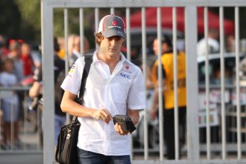 World © Octane Photographic Ltd. F1 Italian GP - Monza, Friday 6th September 2013 - Paddock. Sauber C32 - Esteban Gutierrez. Digital Ref : 0811cb7d4842