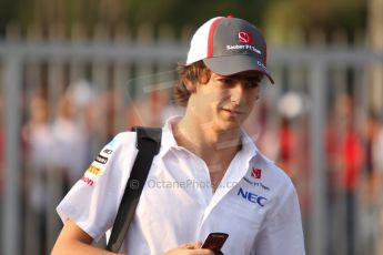 World © Octane Photographic Ltd. F1 Italian GP - Monza, Friday 6th September 2013 - Paddock. Sauber C32 - Esteban Gutierrez. Digital Ref : 0811cb7d4847