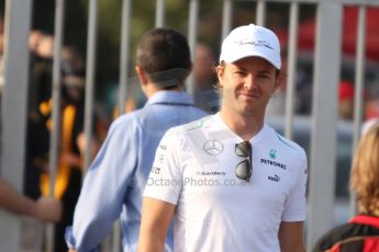 World © Octane Photographic Ltd. F1 Italian GP - Monza, Friday 6th September 2013 - Paddock. Mercedes AMG Petronas F1 W04 - Nico Rosberg. Digital Ref : 0811cb7d4852