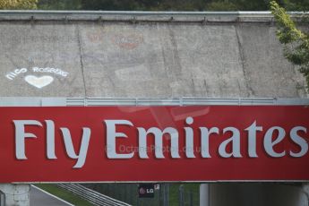 World © Octane Photographic Ltd. F1 Italian GP - Monza, Friday 6th September 2013 - Track Atmosphere - Love for Nico Rosberg. Digital Ref : 0811cb7d4878