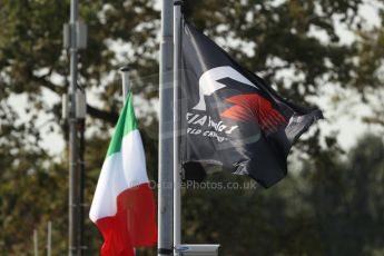 World © Octane Photographic Ltd. F1 Italian GP - Monza, Friday 6th September 2013 - Paddock - Track Atmosphere - F1 Flag. Digital Ref : 0811cb7d5045