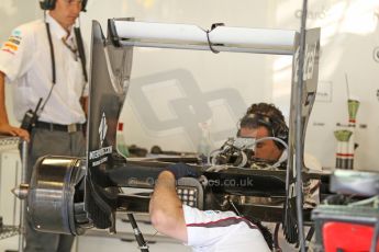 World © Octane Photographic Ltd. F1 Italian GP - Monza, Friday 6th September 2013 - Practice 1. Sauber C32 rear wing detail. Digital Ref : 0811cb7d5061