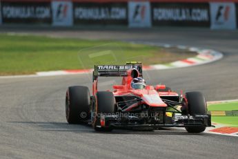 World © Octane Photographic Ltd. F1 Italian GP - Monza, Friday 6th September 2013 - Practice 1. Marussia F1 Team MR02 - Max Chilton. Digital Ref : 0811lw1d1404