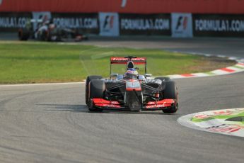 World © Octane Photographic Ltd. F1 Italian GP - Monza, Friday 6th September 2013 - Practice 1. Vodafone McLaren Mercedes MP4/28 - Jenson Button. Digital Ref : 0811lw1d1430