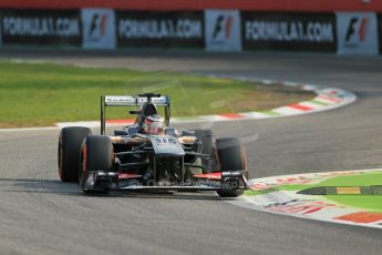 World © Octane Photographic Ltd. F1 Italian GP - Monza, Friday 6th September 2013 - Practice 1. Sauber C32 - Nico Hulkenberg. Digital Ref : 0811lw1d1433