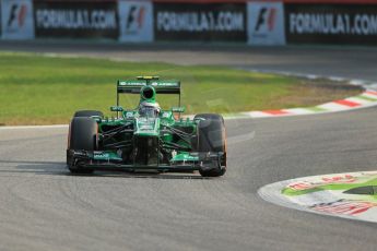 World © Octane Photographic Ltd. F1 Italian GP - Monza, Friday 6th September 2013 - Practice 1. Caterham F1 Team CT03 3rd driver – Heikki Kovalainen. Digital Ref : 0811lw1d1439