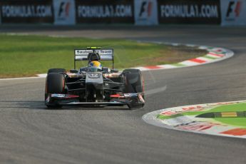 World © Octane Photographic Ltd. F1 Italian GP - Monza, Friday 6th September 2013 - Practice 1. Sauber C32 - Esteban Gutierrez. Digital Ref : 0811lw1d1444
