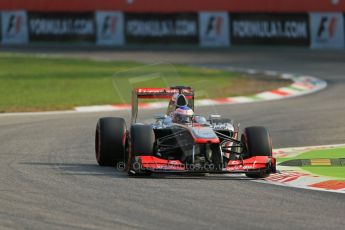 World © Octane Photographic Ltd. F1 Italian GP - Monza, Friday 6th September 2013 - Practice 1. Vodafone McLaren Mercedes MP4/28 - Jenson Button. Digital Ref : 0811lw1d1471