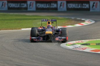 World © Octane Photographic Ltd. F1 Italian GP - Monza, Friday 6th September 2013 - Practice 1. Infiniti Red Bull Racing RB9 - Mark Webber. Digital Ref : 0811lw1d1484