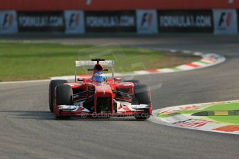 World © Octane Photographic Ltd. F1 Italian GP - Monza, Friday 6th September 2013 - Practice 1. Scuderia Ferrari F138 - Fernando Alonso. Digital Ref : 0811lw1d1507