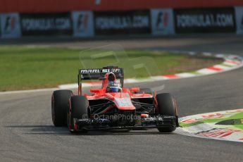 World © Octane Photographic Ltd. F1 Italian GP - Monza, Friday 6th September 2013 - Practice 1. Marussia F1 Team MR02 - Jules Bianchi. Digital Ref : 0811lw1d1620