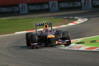 World © Octane Photographic Ltd. F1 Italian GP - Monza, Friday 6th September 2013 - Practice 1. Infiniti Red Bull Racing RB9 - Mark Webber. Digital Ref : 0811lw1d2109