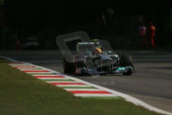 World © Octane Photographic Ltd. F1 Italian GP - Monza, Friday 6th September 2013 - Practice 1. Mercedes AMG Petronas F1 W04 – Lewis Hamilton. Digital Ref : 0811lw1d2254