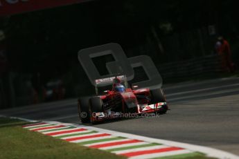 World © Octane Photographic Ltd. F1 Italian GP - Monza, Friday 6th September 2013 - Practice 1. Scuderia Ferrari F138 - Fernando Alonso. Digital Ref : 0811lw1d2358