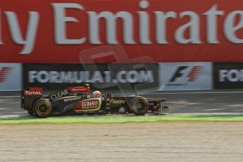World © Octane Photographic Ltd. F1 Italian GP - Monza, Friday 6th September 2013 - Practice 1. Lotus F1 Team E21 - Romain Grosjean. Digital Ref : 0811lw1d42085