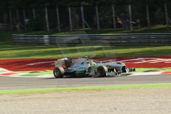 World © Octane Photographic Ltd. F1 Italian GP - Monza, Friday 6th September 2013 - Practice 1. Mercedes AMG Petronas F1 W04 - Nico Rosberg. Digital Ref : 0811lw1d42252