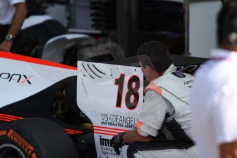 World © Octane Photographic Ltd. GP2 Italian GP, Monza, Friday 6th September 2013. Practice. Stefano Coletti – Rapax rear wing set up on the 3th wing adjust hole. Digital Ref :