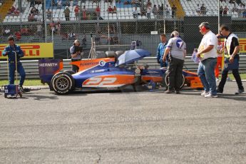 World © Octane Photographic Ltd. GP2 Italian GP, Monza, Saturday 7th September 2013. Race 1. Adrian Quaife-Hobbs on the grid - Hilmer Motorsport. Digital Ref :