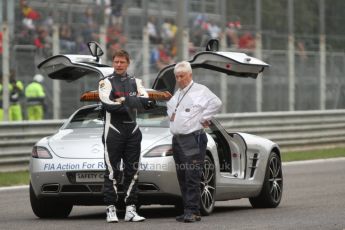 World © Octane Photographic Ltd. GP2 Italian GP, Monza, Sunday 8th September 2013. Race 2. FIA Safety Car with Bernd Maylander and Herbie Blash. Digital Ref :
