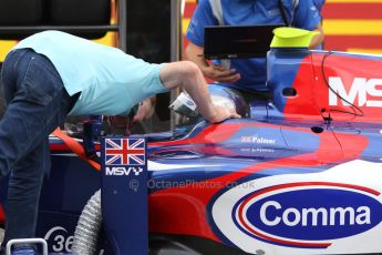 World © Octane Photographic Ltd. GP2 Italian GP, Monza, Sunday 8th September 2013. Race 2. Jonathan Palmer gives some last minute advice to son Jolyon Palmer - Carlin. Digital Ref :
