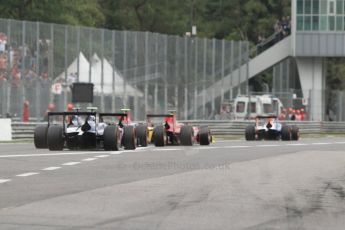 World © Octane Photographic Ltd. GP2 Italian GP, Monza, Sunday 8th September 2013. Race 2. Adrian Quaife-Hobbs leads the pack at the race start - Hilmer Motorsport. Digital Ref :