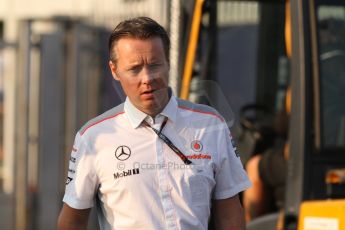 World © Octane Photographic Ltd. F1 Italian GP - Monza, Saturday 7th September 2013 - Paddock. Vodafone McLaren Mercedes sporting director Sam Michael. Digital Ref : 0815cb7d5430