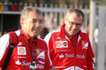 World © Octane Photographic Ltd. F1 Italian GP - Monza, Saturday 7th September 2013 - Paddock. Scuderia Ferrari - Stefano Domenicali. Digital Ref : 0815cb7d5438