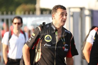 World © Octane Photographic Ltd. F1 Italian GP - Monza, Saturday 7th September 2013 - Paddock. Lotus F1 Team - Federico Gastaldi - Business Development Director. Digital Ref : 0815cb7d5481