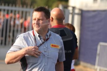 World © Octane Photographic Ltd. F1 Italian GP - Monza, Saturday 7th September 2013 - Paddock. Pirelli Tyres - Paul Hembery. Digital Ref : 0815cb7d5501