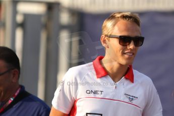 World © Octane Photographic Ltd. F1 Italian GP - Monza, Saturday 7th September 2013 - Paddock. Marussia F1 Team MR02 - Max Chilton. Digital Ref : 0815cb7d5506