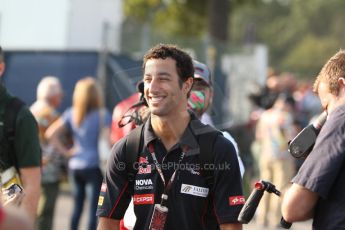 World © Octane Photographic Ltd. F1 Italian GP - Monza, Saturday 7th September 2013 - Paddock. Scuderia Toro Rosso STR 8 - Daniel Ricciardo. Digital Ref : 0815cb7d5531