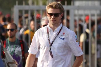 World © Octane Photographic Ltd. F1 Italian GP - Monza, Saturday 7th September 2013 - Paddock. Sauber C32 - Nico Hulkenberg. Digital Ref : 0815cb7d5639