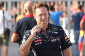 World © Octane Photographic Ltd. F1 Italian GP - Monza, Saturday 7th September 2013 - Paddock. Infiniti Red Bull Racing - Christian Horner. Digital Ref : 0815cb7d5652