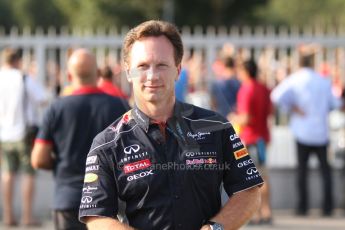 World © Octane Photographic Ltd. F1 Italian GP - Monza, Saturday 7th September 2013 - Paddock. Infiniti Red Bull Racing - Christian Horner. Digital Ref : 0815cb7d5656