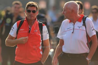 World © Octane Photographic Ltd. F1 Italian GP - Monza, Saturday 7th September 2013 - Paddock. Marussia F1 Team - Graeme Lowdon and John Booth. Digital Ref : 0815lw1d3328