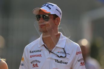 World © Octane Photographic Ltd. F1 Italian GP - Monza, Saturday 7th September 2013 - Paddock. Sahara Force India VJM06 - Adrian Sutil. Digital Ref : 0815lw1d3382