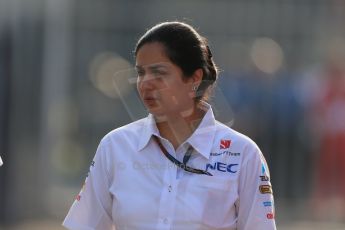 World © Octane Photographic Ltd. F1 Italian GP - Monza, Saturday 7th September 2013 - Paddock. Sauber C32 - 
Monisha Kaltenborn. Digital Ref : 0815lw1d3455