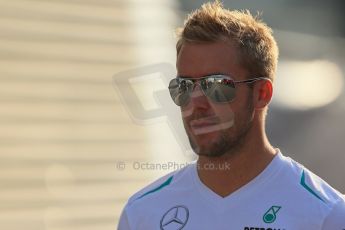 World © Octane Photographic Ltd. F1 Italian GP - Monza, Saturday 7th September 2013 - Paddock. Mercedes AMG Petronas F1 W04 reserve driver – Sam Bird. Digital Ref : 0815lw1d3726