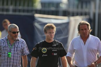 World © Octane Photographic Ltd. F1 Italian GP - Monza, Saturday 7th September 2013 - Paddock. Lotus F1 Team E21 reserve driver – Davide Valsecchi. Digital Ref : 0815lw1d3741