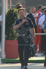 World © Octane Photographic Ltd. F1 Italian GP - Monza, Saturday 7th September 2013 - Paddock. Infiniti Red Bull Racing - Christian Horner. Digital Ref : 0815lw1d3786