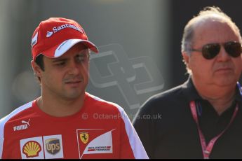 World © Octane Photographic Ltd. F1 Italian GP - Monza, Saturday 7th September 2013 - Paddock. Scuderia Ferrari F138 - Felipe Massa. Digital Ref : 0815lw1d3914