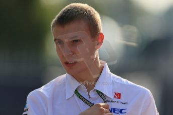 World © Octane Photographic Ltd. F1 Italian GP - Monza, Saturday 7th September 2013 - Paddock. Sauber C32. Sergei Sirotkin. Digital Ref : 0815lw1d3956