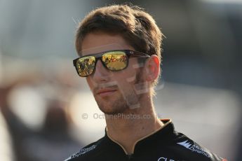 World © Octane Photographic Ltd. F1 Italian GP - Monza, Saturday 7th September 2013 - Paddock. Lotus F1 Team E21 - Romain Grosjean. Digital Ref : 0815lw1d4036